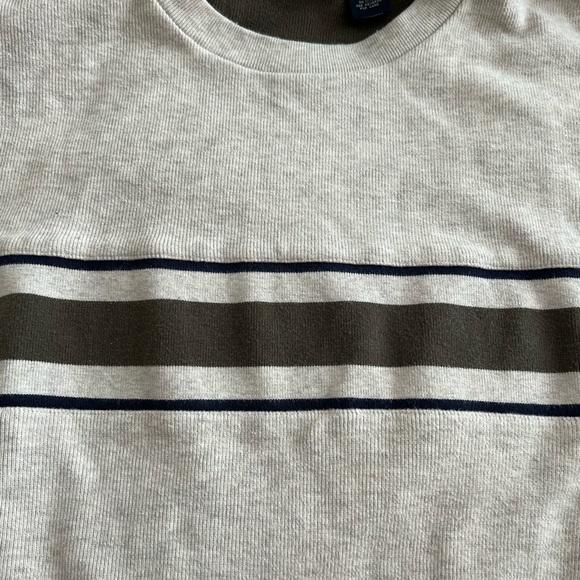 grey green stipe grandpa sweater - Picture 2 of 4